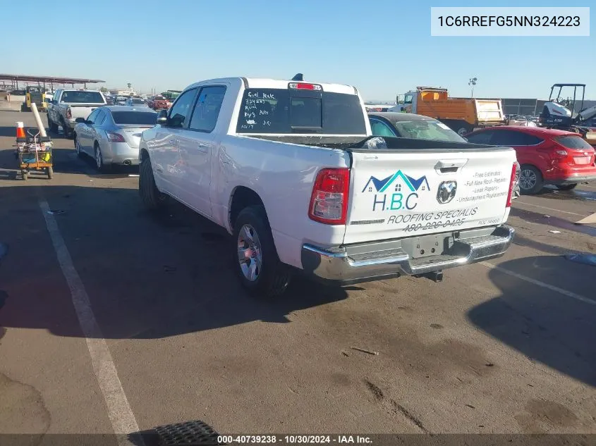 2022 Ram 1500 Big Horn VIN: 1C6RREFG5NN324223 Lot: 40739238