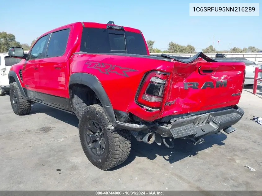 2022 Ram 1500 Trx 4X4 5'7 Box VIN: 1C6SRFU95NN216289 Lot: 40744006