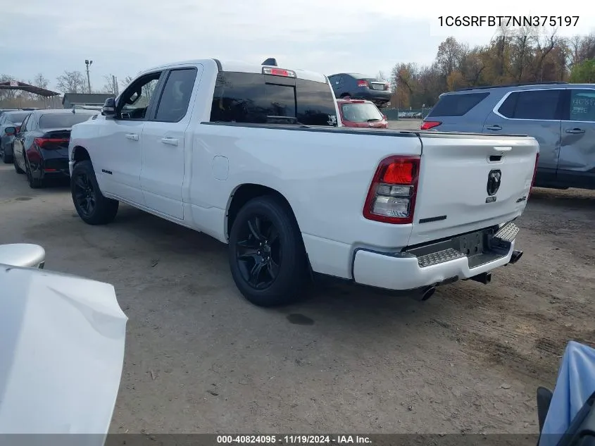 2022 Ram 1500 Big Horn 4X4 6'4 Box VIN: 1C6SRFBT7NN375197 Lot: 40824095