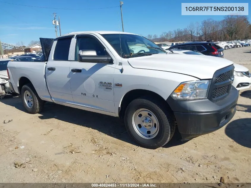 2022 Ram 1500 Classic Tradesman 4X4 6'4 Box VIN: 1C6RR7FT5NS200138 Lot: 40824453