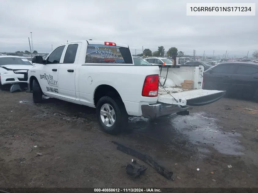 2022 Ram 1500 Classic Tradesman 4X2 6'4 Box VIN: 1C6RR6FG1NS171234 Lot: 40858612