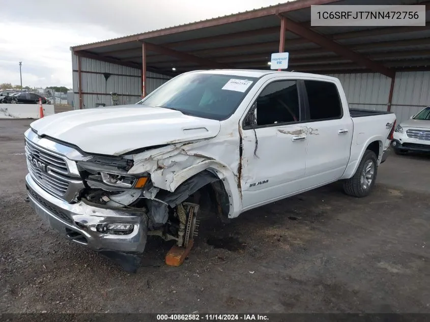 2022 Ram 1500 Laramie 4X4 5'7 Box VIN: 1C6SRFJT7NN472756 Lot: 40862582