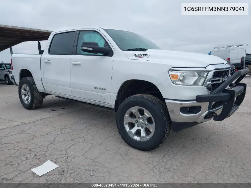 2022 Ram 1500 Big Horn 4X4 5'7 Box VIN: 1C6SRFFM3NN379041 Lot: 40873457