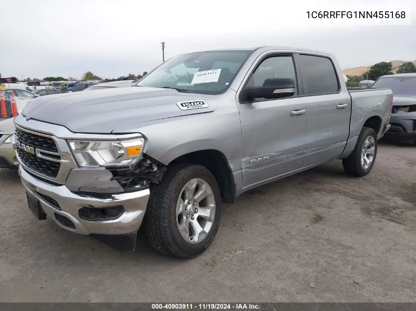 2022 Ram 1500 Big Horn 4X4 5'7 Box VIN: 1C6RRFFG1NN455168 Lot: 40903911