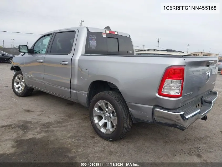 2022 Ram 1500 Big Horn 4X4 5'7 Box VIN: 1C6RRFFG1NN455168 Lot: 40903911