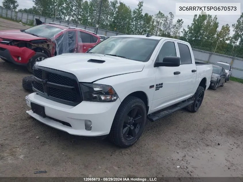 2023 Ram 1500 Classic Tradesman VIN: 3C6RR7KT5PG670573 Lot: 12065673