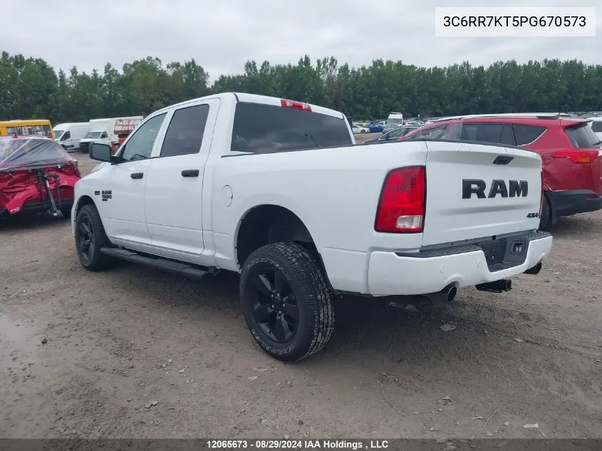 2023 Ram 1500 Classic Tradesman VIN: 3C6RR7KT5PG670573 Lot: 12065673