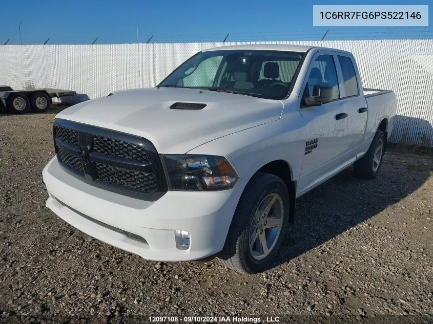 2023 Ram 1500 Classic Tradesman VIN: 1C6RR7FG6PS522146 Lot: 12097108