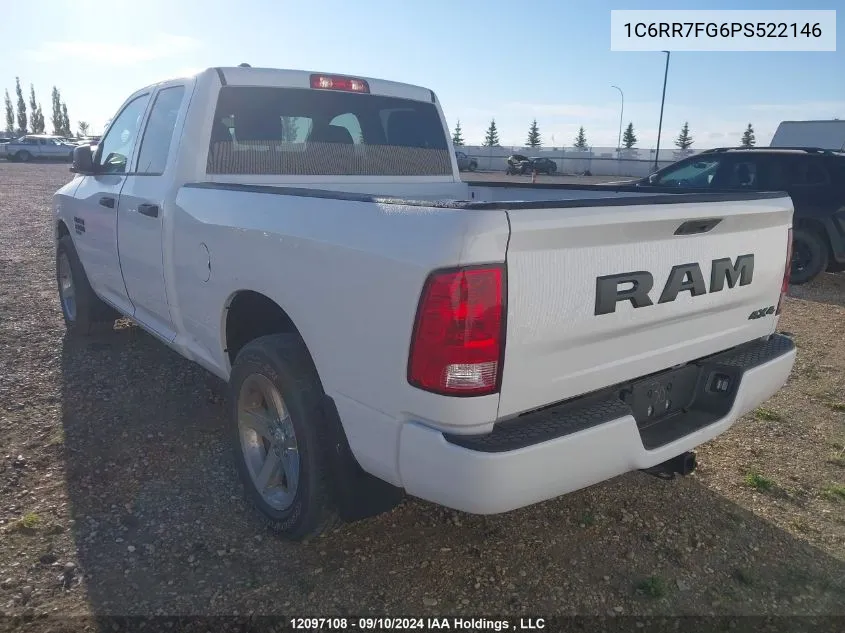 2023 Ram 1500 Classic Tradesman VIN: 1C6RR7FG6PS522146 Lot: 12097108