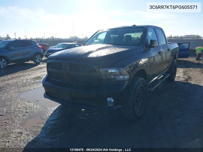 2023 Ram 1500 Classic Tradesman VIN: 3C6RR7KT6PG605571 Lot: 12108478