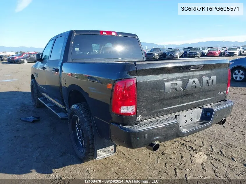 2023 Ram 1500 Classic Tradesman VIN: 3C6RR7KT6PG605571 Lot: 12108478