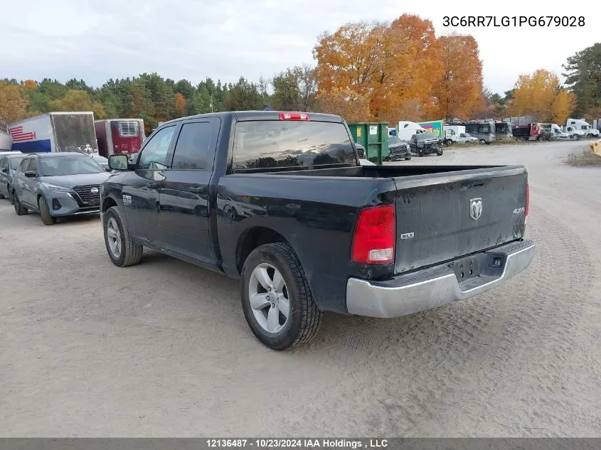 2023 Ram 1500 Classic Slt VIN: 3C6RR7LG1PG679028 Lot: 12136487