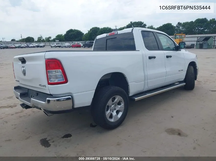 2023 Ram 1500 Big Horn Quad Cab 4X4 6'4 Box VIN: 1C6SRFBT6PN535444 Lot: 39388728