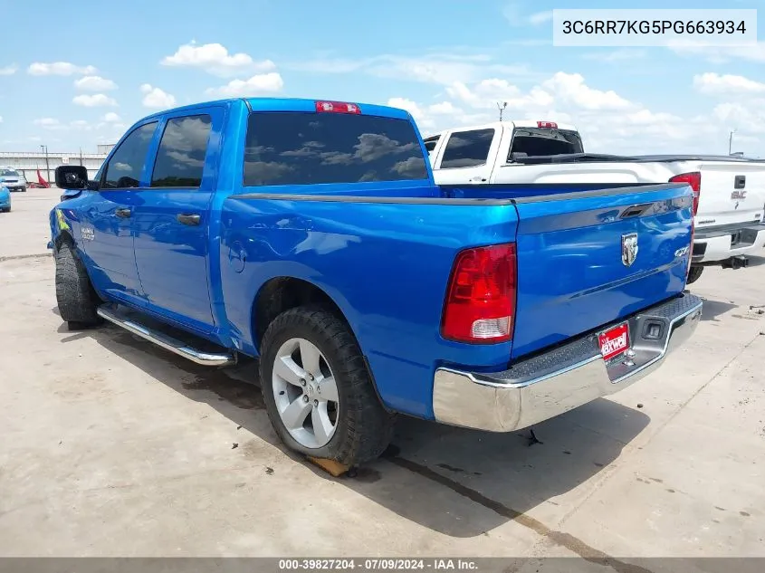 2023 Ram 1500 Classic Tradesman 4X4 5'7 Box VIN: 3C6RR7KG5PG663934 Lot: 39827204