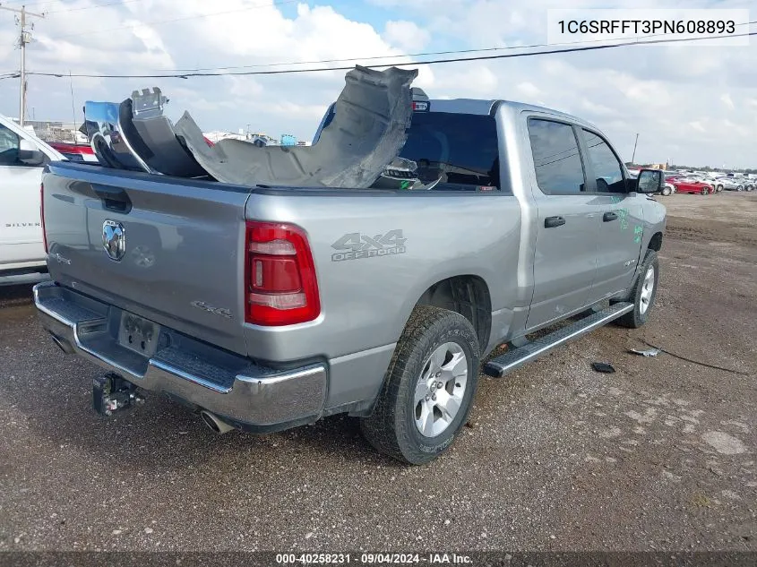 2023 Ram 1500 Big Horn/Lone Star VIN: 1C6SRFFT3PN608893 Lot: 40258231