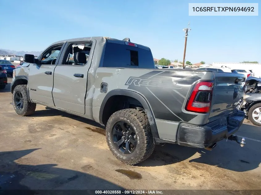 2023 Ram 1500 Rebel 4X4 5'7 Box VIN: 1C6SRFLTXPN694692 Lot: 40328558