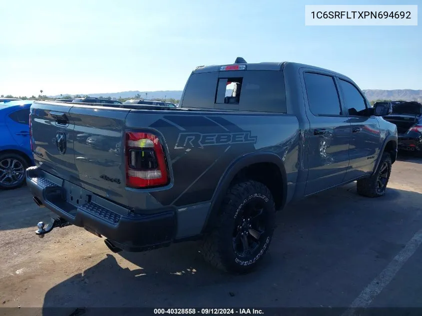 2023 Ram 1500 Rebel 4X4 5'7 Box VIN: 1C6SRFLTXPN694692 Lot: 40328558