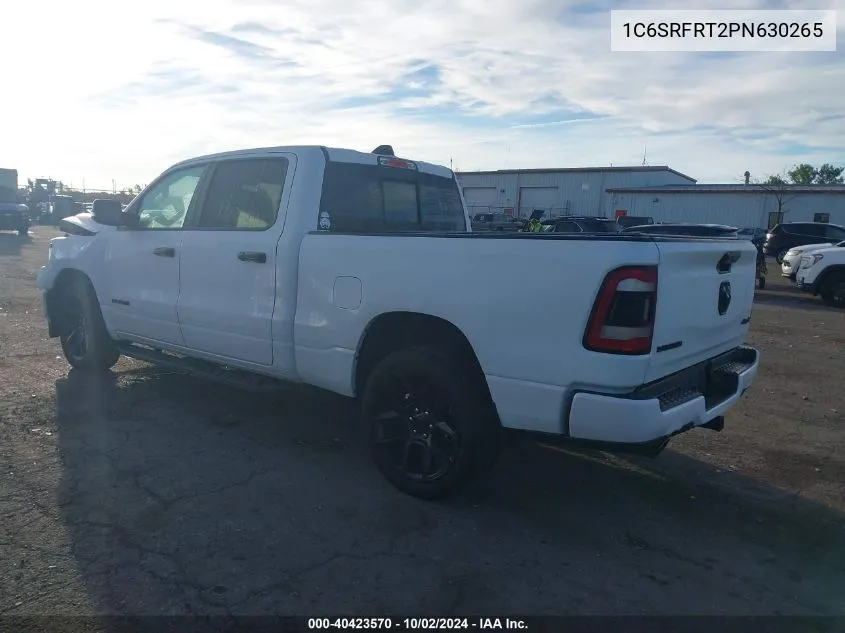 2023 Ram 1500 Laramie 4X4 6'4 Box VIN: 1C6SRFRT2PN630265 Lot: 40423570