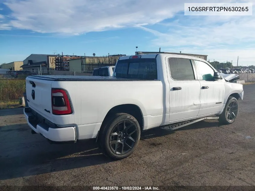 2023 Ram 1500 Laramie 4X4 6'4 Box VIN: 1C6SRFRT2PN630265 Lot: 40423570