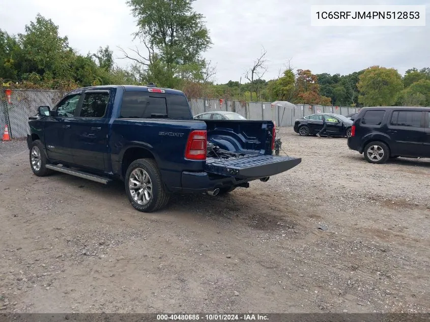 2023 Ram 1500 Laramie 4X4 5'7 Box VIN: 1C6SRFJM4PN512853 Lot: 40480685