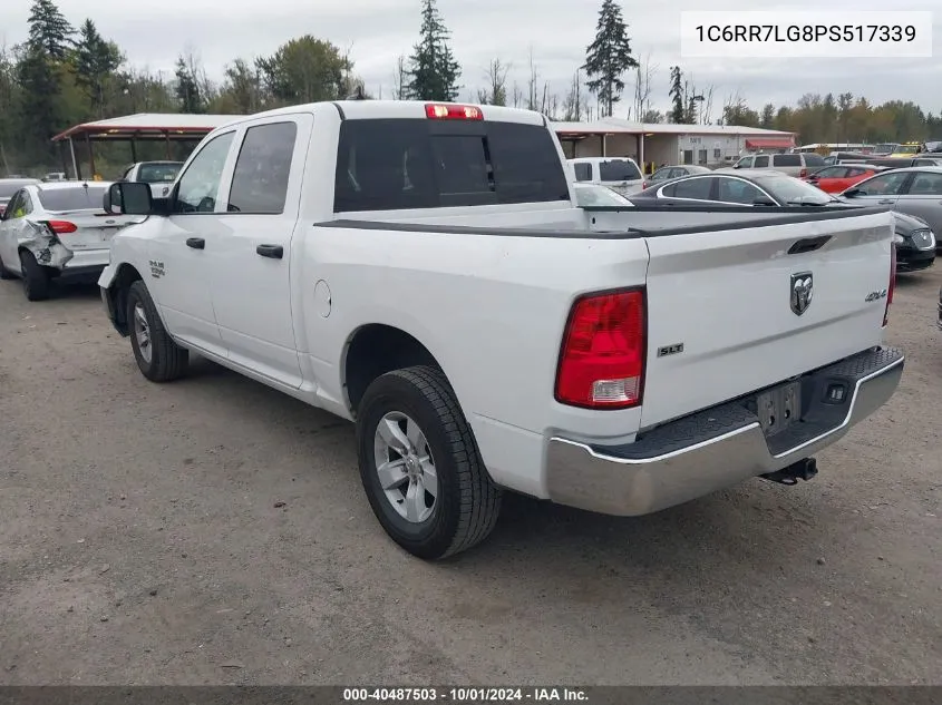 2023 Ram 1500 Classic Slt 4X4 5'7 Box VIN: 1C6RR7LG8PS517339 Lot: 40487503