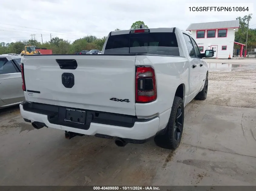 2023 Ram 1500 Big Horn 4X4 5'7 Box VIN: 1C6SRFFT6PN610864 Lot: 40489850