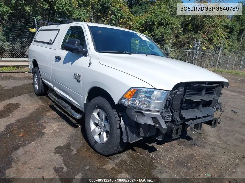 2023 Ram 1500 Classic Tradesman 4X4 8' Box VIN: 3C6JR7DG3PG640789 Lot: 40512248