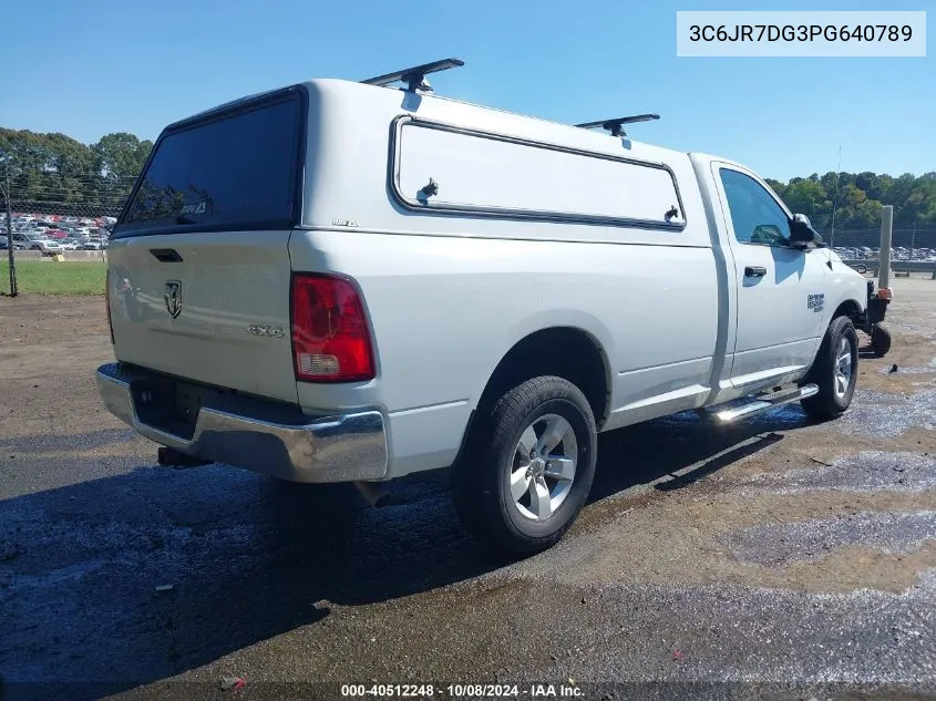 2023 Ram 1500 Classic Tradesman 4X4 8' Box VIN: 3C6JR7DG3PG640789 Lot: 40512248