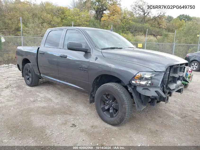 2023 Ram 1500 Classic Tradesman 4X4 5'7 Box VIN: 3C6RR7KG2PG649750 Lot: 40592069