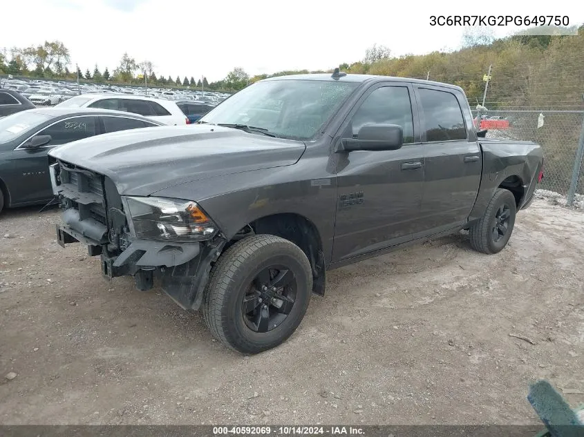 2023 Ram 1500 Classic Tradesman 4X4 5'7 Box VIN: 3C6RR7KG2PG649750 Lot: 40592069