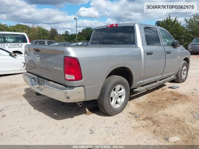 2023 Ram 1500 Classic Tradesman 4X4 5'7 Box VIN: 3C6RR7KT0PG562975 Lot: 40603832