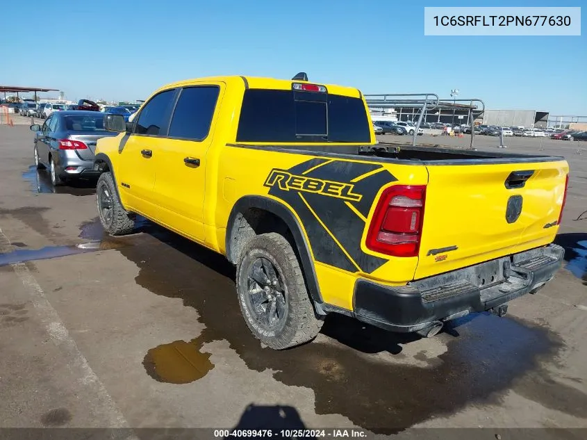 2023 Ram 1500 Rebel 4X4 5'7 Box VIN: 1C6SRFLT2PN677630 Lot: 40699476