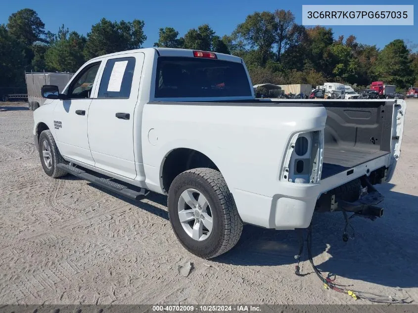 2023 Ram 1500 Classic Tradesman 4X4 5'7 Box VIN: 3C6RR7KG7PG657035 Lot: 40702009