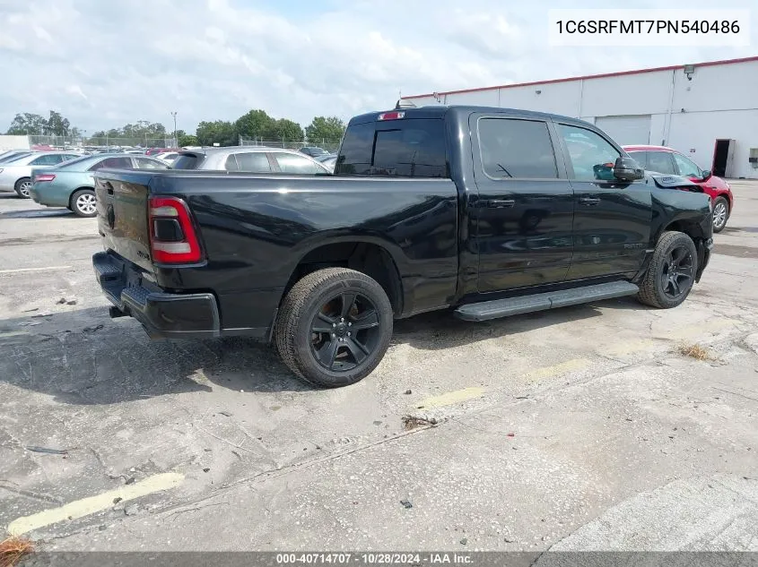 2023 Ram 1500 Big Horn 4X4 6'4 Box VIN: 1C6SRFMT7PN540486 Lot: 40714707