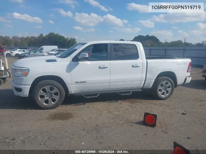 2023 Ram 1500 Big Horn 4X4 5'7 Box VIN: 1C6RRFFG0PN519719 Lot: 40728998