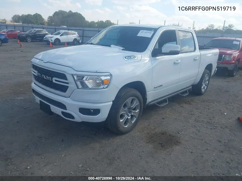 2023 Ram 1500 Big Horn 4X4 5'7 Box VIN: 1C6RRFFG0PN519719 Lot: 40728998