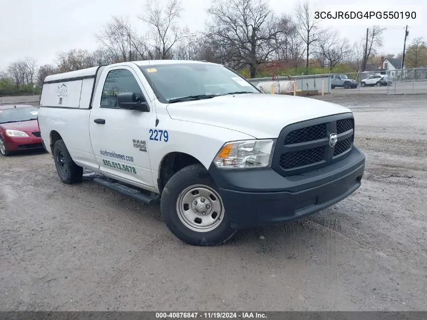 2023 Ram 1500 Classic Tradesman 4X2 8' Box VIN: 3C6JR6DG4PG550190 Lot: 40876847