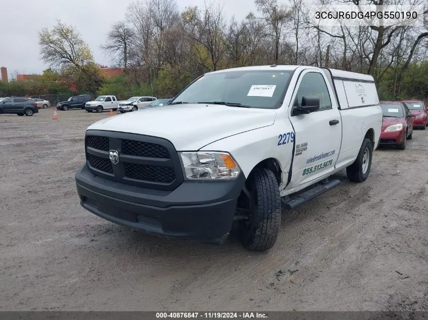 2023 Ram 1500 Classic Tradesman 4X2 8' Box VIN: 3C6JR6DG4PG550190 Lot: 40876847