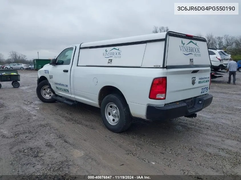 2023 Ram 1500 Classic Tradesman 4X2 8' Box VIN: 3C6JR6DG4PG550190 Lot: 40876847