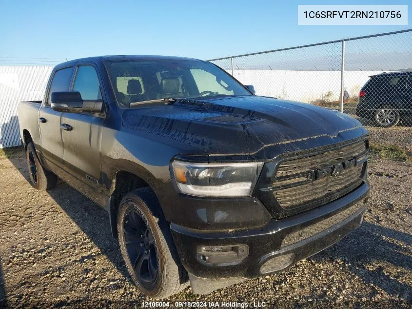 2024 Ram 1500 Sport VIN: 1C6SRFVT2RN210756 Lot: 12105004