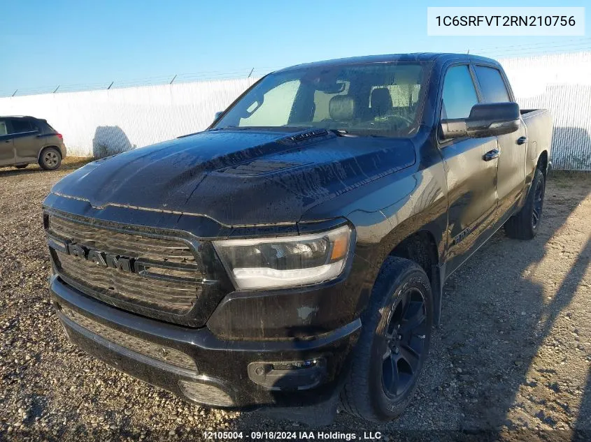 2024 Ram 1500 Sport VIN: 1C6SRFVT2RN210756 Lot: 12105004