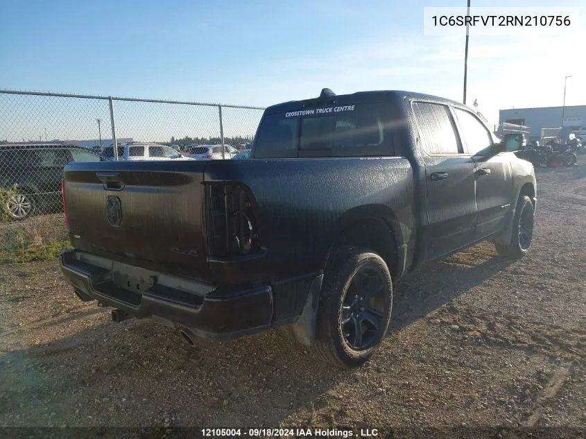 2024 Ram 1500 Sport VIN: 1C6SRFVT2RN210756 Lot: 12105004