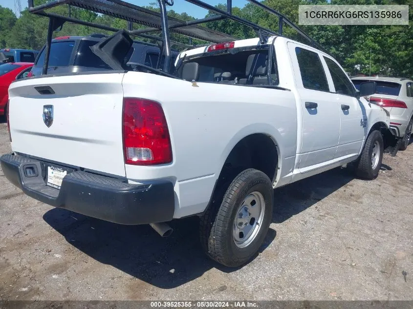 2024 Ram 1500 Classic Tradesman 4X2 5'7 Box VIN: 1C6RR6KG6RS135986 Lot: 39525355