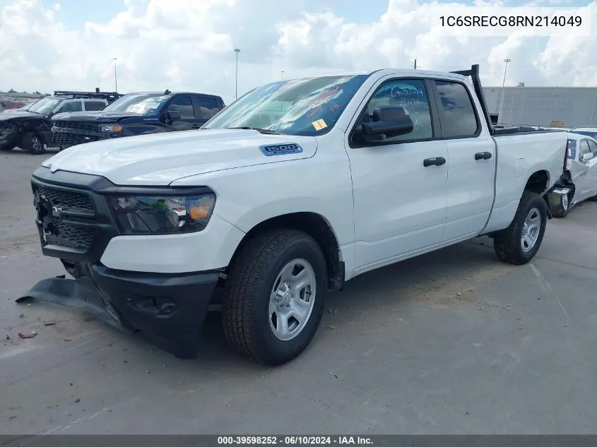 2024 Ram 1500 Tradesman Quad Cab 4X2 6'4 Box VIN: 1C6SRECG8RN214049 Lot: 39598252