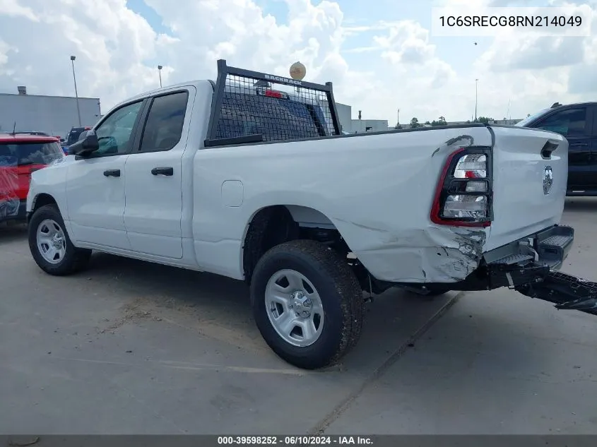 2024 Ram 1500 Tradesman Quad Cab 4X2 6'4 Box VIN: 1C6SRECG8RN214049 Lot: 39598252