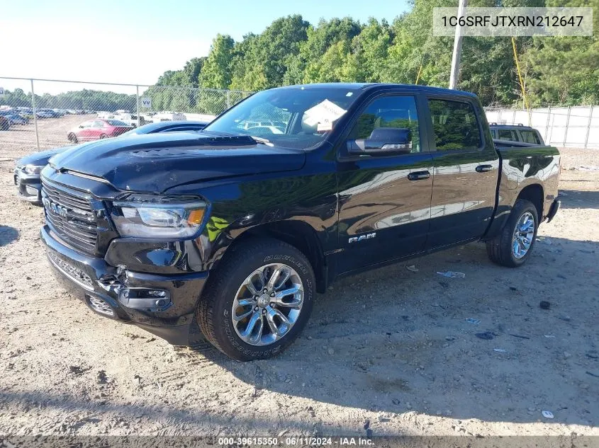 2024 Ram 1500 Laramie 4X4 5'7 Box VIN: 1C6SRFJTXRN212647 Lot: 39615350