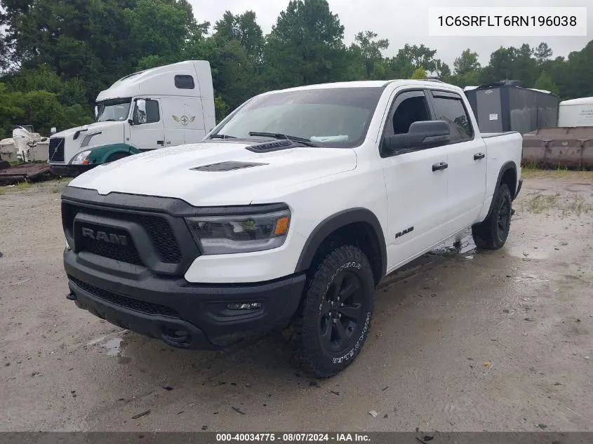 2024 Ram 1500 Rebel 4X4 5'7 Box VIN: 1C6SRFLT6RN196038 Lot: 40034775