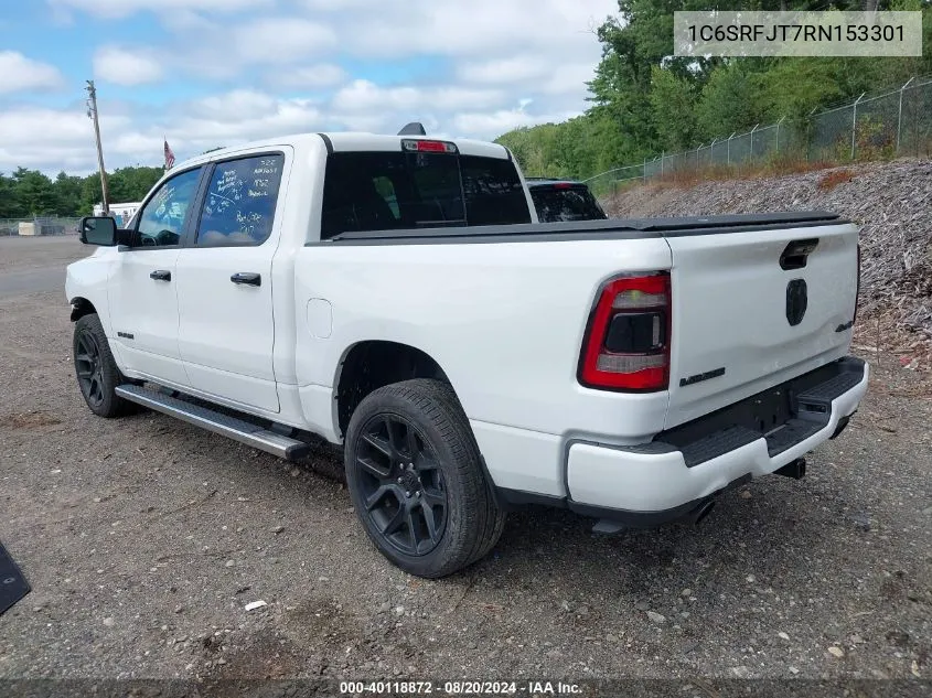 2024 Ram 1500 Laramie VIN: 1C6SRFJT7RN153301 Lot: 40118872