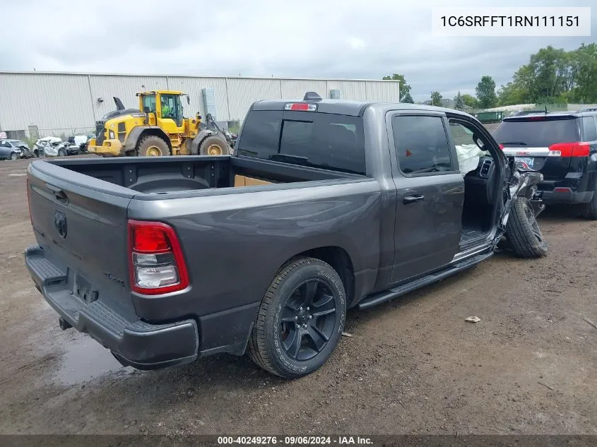 2024 Ram 1500 Big Horn 4X4 5'7 Box VIN: 1C6SRFFT1RN111151 Lot: 40249276