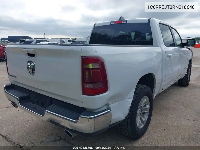 2024 Ram 1500 Laramie VIN: 1C6RREJT3RN218640 Lot: 40326706